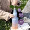 3in one Motivational Water Bottle Set with Time Marker, 2L 750ml and 250ml Sipper Water Bottle with Handle and Leakproof, BPA Free, Non-Toxic for Gym, Outdoor, Office, Home, School - Image 2