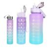 3in one Motivational Water Bottle Set with Time Marker, 2L 750ml and 250ml Sipper Water Bottle with Handle and Leakproof, BPA Free, Non-Toxic for Gym, Outdoor, Office, Home, School - Image 3