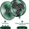 Powerful Rechargeable Desk Fan, Folding Telescopic & Adjustable Height, Small Desk Table Air Fan with Built-in Battery for Travel, Outdoor, Home, Office, Kitchen, Picnic, Kids - Foldable Fan - Image 6