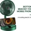 Powerful Rechargeable Desk Fan, Folding Telescopic & Adjustable Height, Small Desk Table Air Fan with Built-in Battery for Travel, Outdoor, Home, Office, Kitchen, Picnic, Kids - Foldable Fan - Image 7